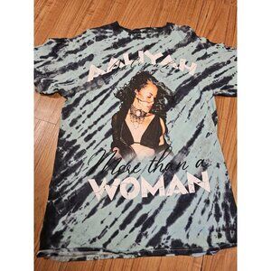 Aaliyah More Than A Woman T Shirt Tie Dye Blue Black Womens Size Medium